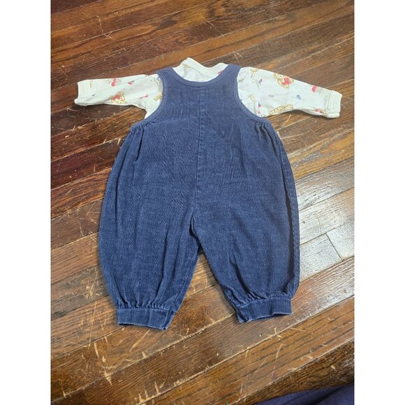 Vintage Carter's Corduroy Teddy Bear Overalls 2 Piece Outfit 0-3 Months - Picture 2 of 16
